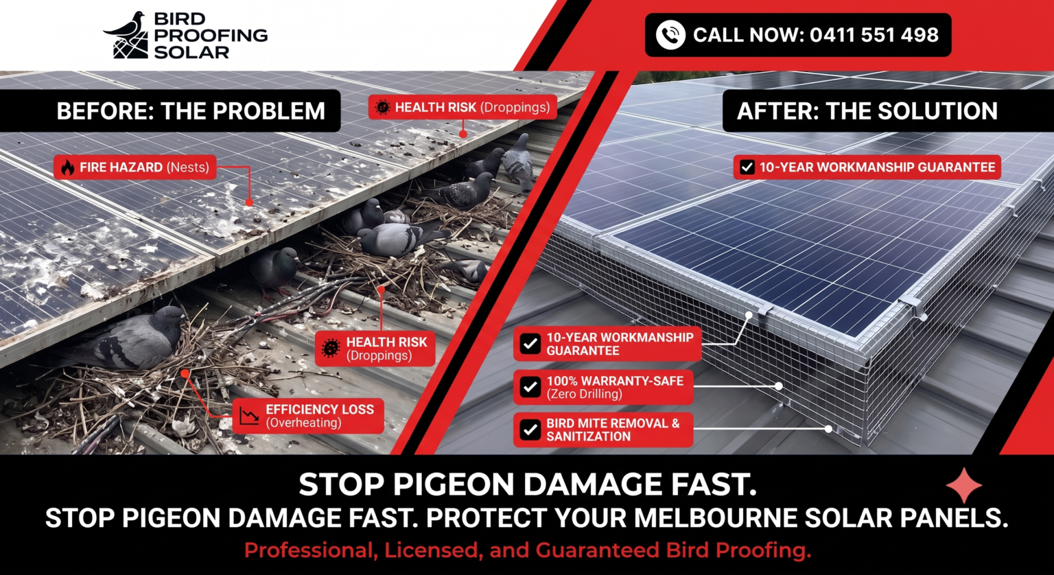Bird Proofing Solar service banner